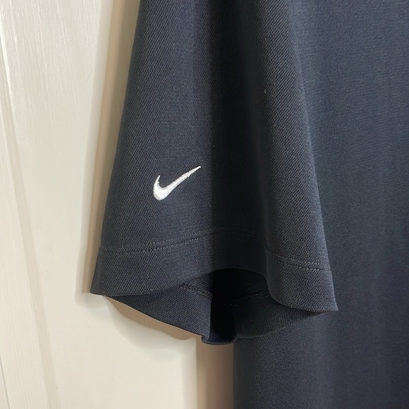 Nike Men's Dri-FIT Sz XL Micro Pique Polo Black Short Sleeve Collared Golf - Picture 6 of 9